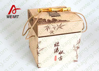 Golden Coated Customized Cardboard Gift Boxes With Lids CMYK Printing